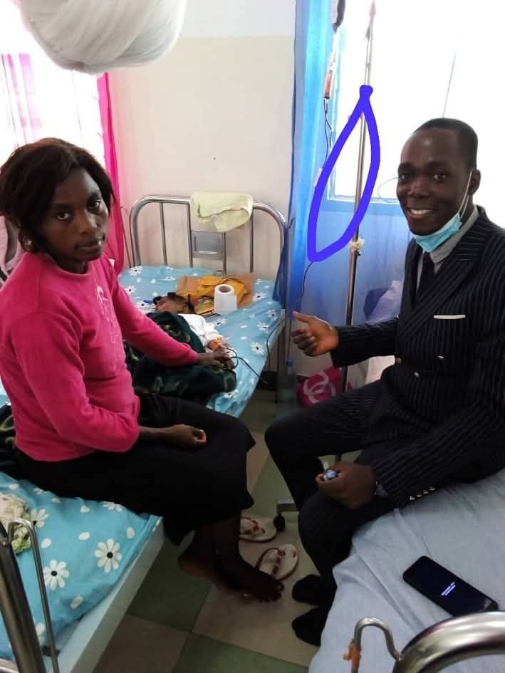 A volunteer donor at a partner hospital in Buea.